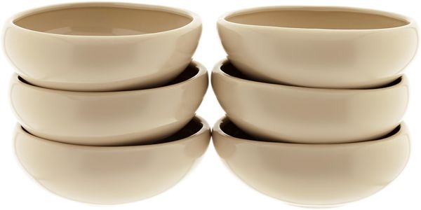 Wave Biscuit 6er-Set Müslischalen aus hochwertigem Porzellan - 12 x 4,5 cm