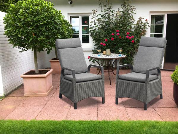 2er Set Aluminium Gartensessel Sydney