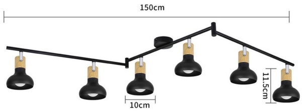 Nettlife Deckenstrahler Vintage E14 Innen 350°Schwenkbar Weiß Deckenlampe Flur, Schwenkbar 350°, ohne Leuchtmittel, Industrial 3/4/6 Flammig Rund Deckenspots für Hotel Wohnzimmer Bild 3