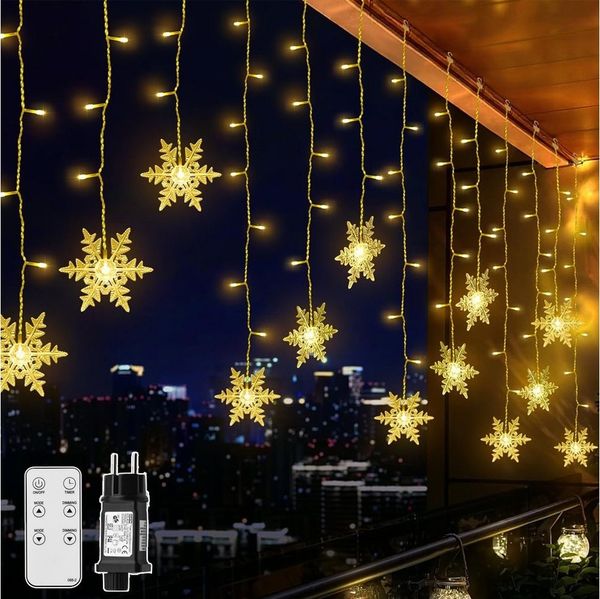 XERSEK LED-Lichterkette Dimmbare Lichtergirlande mit Fernbedienung, 5–20m, Warmweiß/Kaltweiß, 144-600 LEDs, 8-11 Lichtmodi, Timer, IP44, Kettbar