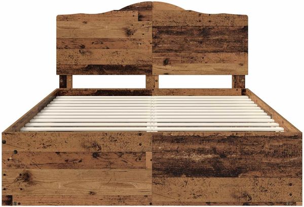 vidaXL Bettrahmen Altholz 150 x 200 cm Massives Kiefernholz 3413297 Bild 7
