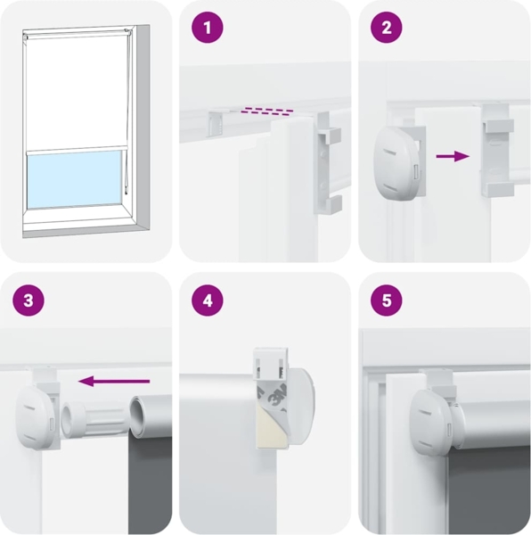 vidaXL Verdunkelungsrollo Marineblau 75x230cm Stoffbreite 70,7 cm 4011591 Bild 5