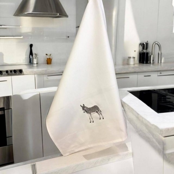 Vista Portuguese Geschirrtuch weiß Esel
