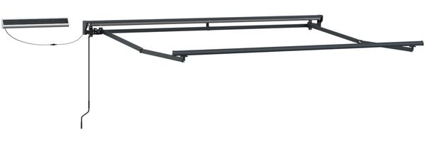 vidaXL Elektrische ausziehbare Markise Hellgrau und Weiß 3,5 x 2,5 m 3426021 Bild 3