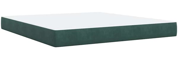 vidaXL Boxspringbett mit Matratze Dunkelgrün 180x200 cm Samt 3290121 Bild 11