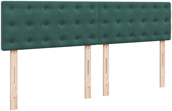 vidaXL Boxspringbett mit Matratze Dunkelgrün 180x200 cm Samt 3290121 Bild 9