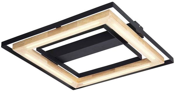 LED Deckenleuchte, dimmbar, Bambus natur, L 46 cm