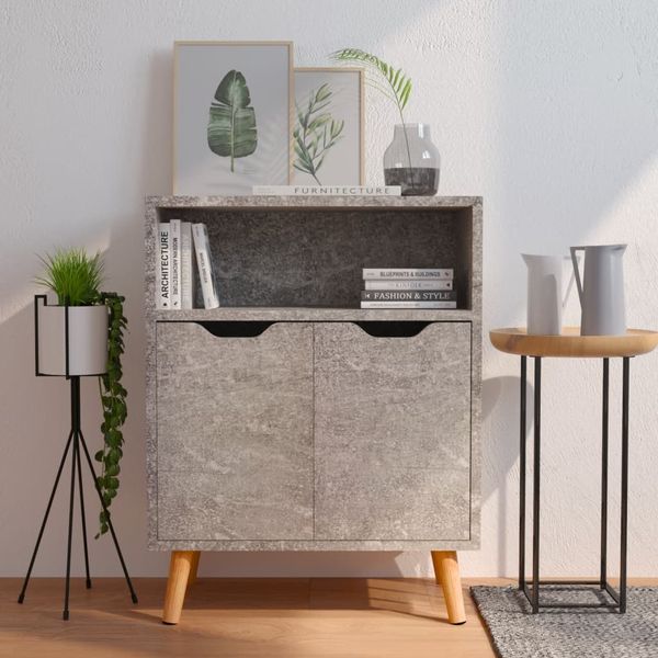 vidaXL Sideboard Betongrau 60x30x72 cm Holzwerkstoff 326826