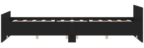 vidaXL Bettgestell mit Kopf- und Fußteil Schwarz 150x200 cm 3203755 Bild 5