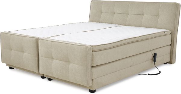 Jockenhöfer 'Paloma' Boxspringbett, 180x200 cm, Mittelstruktur Braun / Beige