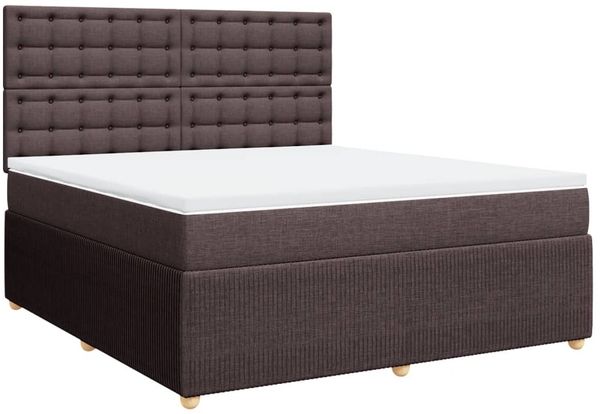vidaXL Boxspringbett mit Matratze Dunkelbraun 180x200 cm Stoff 3294452 Bild 3