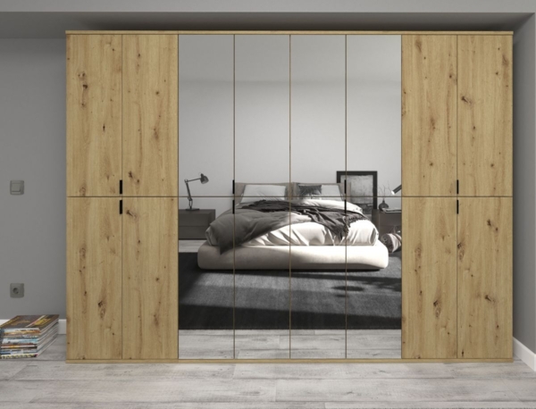 Garderobe mit Spiegel Line-Up in Eiche 183 x 193 cm Bild 6