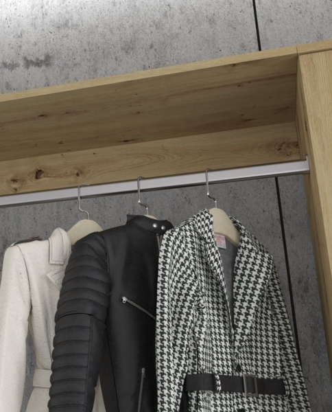 Garderobe mit Spiegel Line-Up in Eiche 183 x 193 cm Bild 4