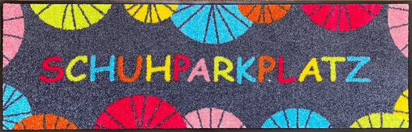 Salonloewe Fußmatte Fußmatte "Schuhparkplatz", eckig, Höhe: 7 mm, Motiv
