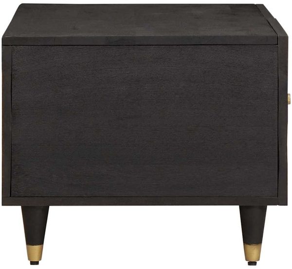 vidaXL Couchtisch Schwarz 80 x 50 x 40 cm Massivholz Mango 4018813 Bild 4