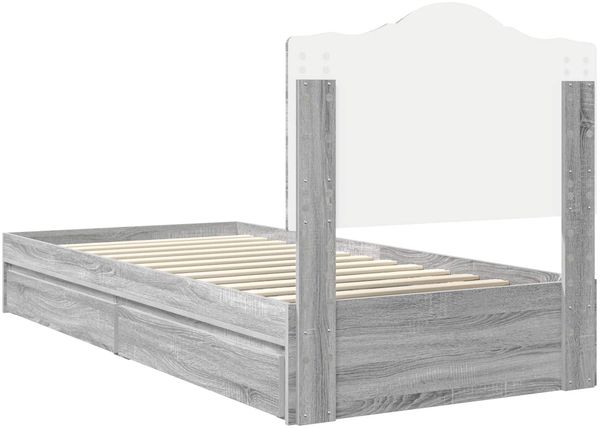 vidaXL Aufbewahrungsbett Graues Sonoma 90 x 200 cm Holzwerkstoff 3413546 Bild 10