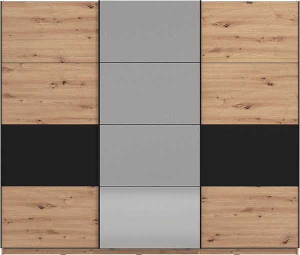 INOSIGN Schwebetürenschrank Sardinia, Kleiderschrank mit Spiegel, Made in Europe viel Stauraum durch großzügige Innenausstattung, 170 oder 262cm breit
