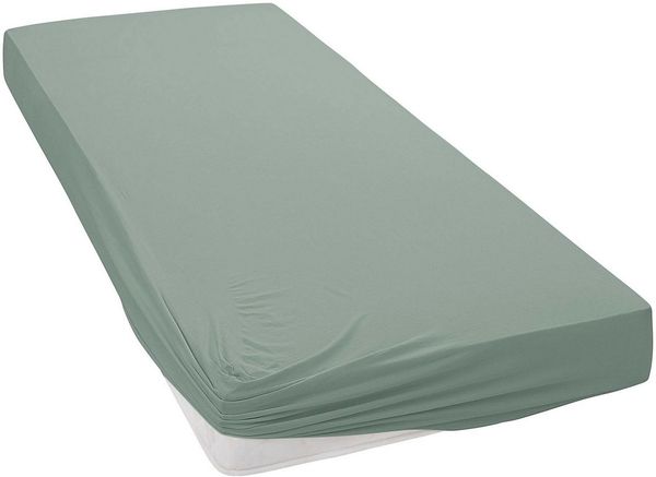 Janine Spannbettlaken MAKO-FEINJERSEY 5007, Mako-Jersey, Gummizug: rundum, (1 Stück), aus 100% Baumwolle, für Matratzen bis 26 cm Höhe