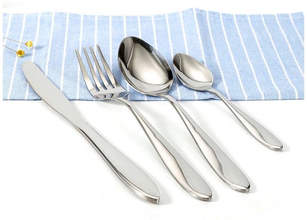 JEOBEST Besteck-Set Edelstahl Besteckset, Besteck Set 6 Personen,Hochglanzpoliert,Gift Box, 6 Personen, Essbesteck Set 24 teilig, Besteckset mit Messer Gabel Löffel