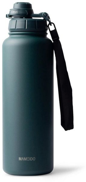 MAMEIDO Thermoflasche, mit 2-in-1 Deckel, Strohhalm und Handschlaufe in 500 ml, 700 ml & 1,2l
