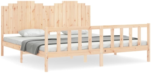 vidaXL Massivholzbett ohne Matratze 200x200 cm Kiefer 3192316