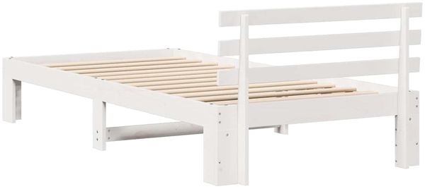 vidaXL Bettrahmen mit Kopfteil Weiß 100 x 200 cm Massives Kiefernholz 872624 Bild 7
