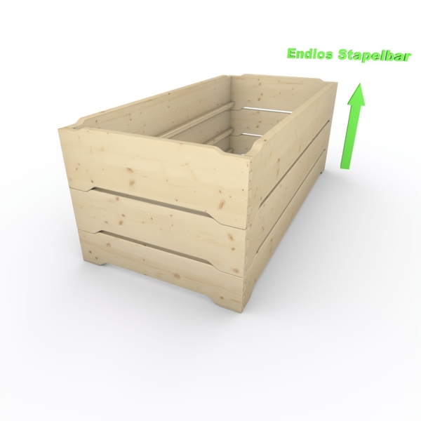 Stapelbett Holzbett (Fichte) "Gäste-Edi" 80 x 200cm 23cm Gästebett Jugendbett Bild 4