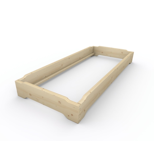 Stapelbett Holzbett (Fichte) "Gäste-Edi" 80 x 200cm 23cm Gästebett Jugendbett Bild 1