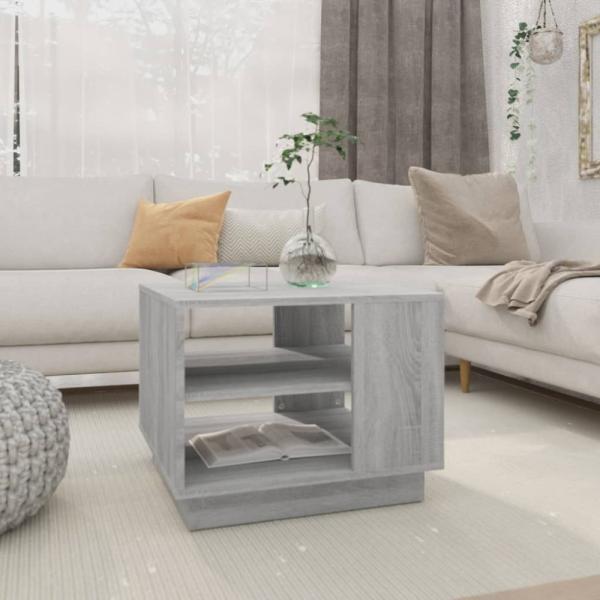 vidaXL Couchtisch Grau Sonoma 55x55x43 cm Holzwerkstoff 813087