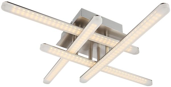 LED Deckenleuchte, Metall Chrom, warmweiß, L55cm Bild 5