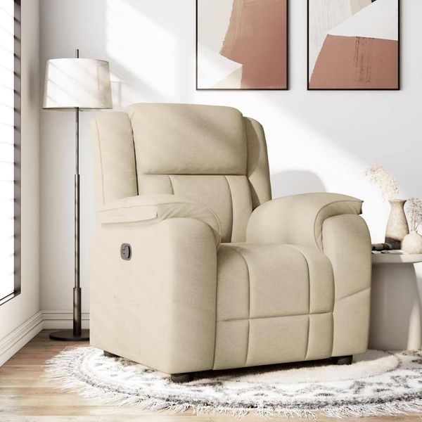 vidaXL Relaxsessel Creme Stoff 4015708