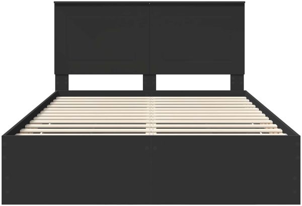 vidaXL Bettrahmen mit Schubladen Schwarz 160 x 200 cm Ingenieurs Holz 3409441 Bild 8