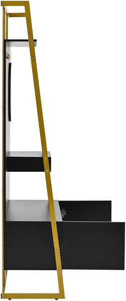 Kompaktgarderobe 78 x 38,5 x 180,5 cm mit Spiegel, Schuhschrank und Metallhaken Bild 10