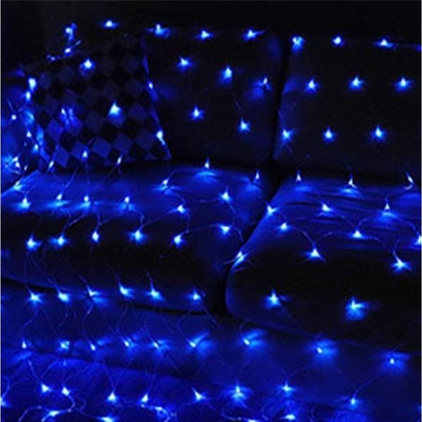 Merry 2024 LED-Lichterkette LED Lichternetz,Lichtervorhang,LED Lichterkette Netz, 8 Modi,für Weihnachten, Halloween, Party,Geburstag