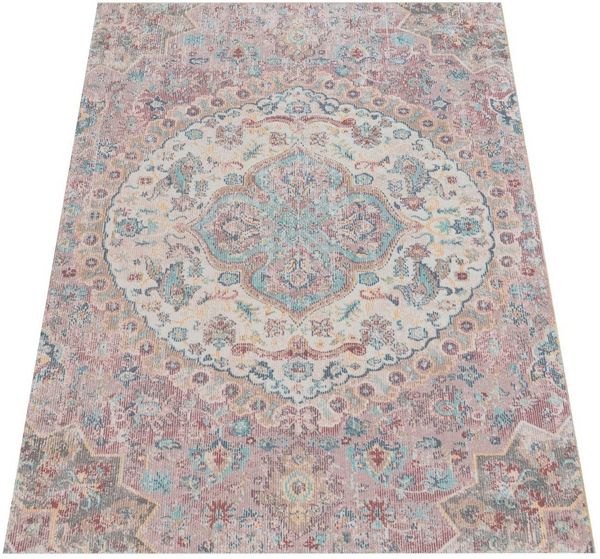 Paco Home Teppich Torres 271, rechteckig, Höhe: 8 mm, Kurzflor, Orient-Optik, Vintage Design, In- und Outdoor geeignet