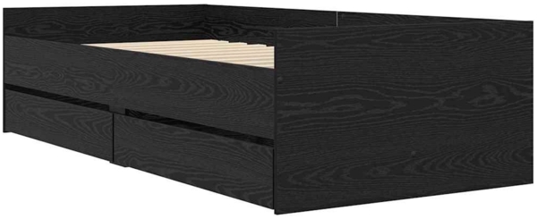 vidaXL Bettrahmen mit Schubladen Schwarz Eichen-Optik 100 x 200 cm 3403203