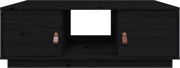 vidaXL Couchtisch Schwarz 100x50x35 cm Massivholz Kiefer 818269 Bild 6