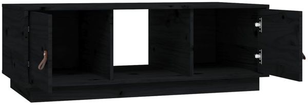 vidaXL Couchtisch Schwarz 100x50x35 cm Massivholz Kiefer 818269 Bild 7