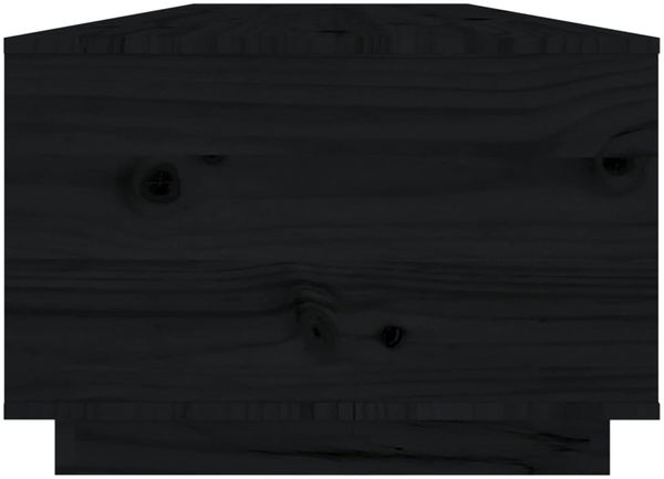 vidaXL Couchtisch Schwarz 100x50x35 cm Massivholz Kiefer 818269 Bild 8