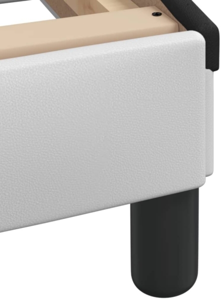 vidaXL Bettgestell ohne Matratze "Hvar" Weiß und Schwarz 90x200 cm Kunstleder 3207980 Bild 3