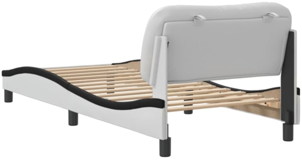 vidaXL Bettgestell ohne Matratze "Hvar" Weiß und Schwarz 90x200 cm Kunstleder 3207980 Bild 9