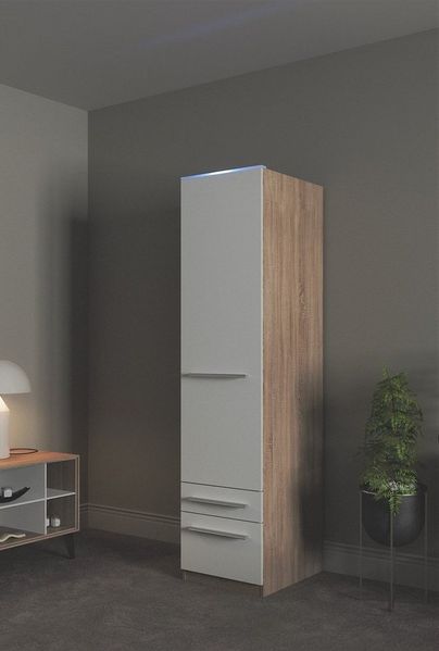 priess Kleiderschrank Schrank Garderobe Wäscheschrank Barcelona in 5 Breiten viel Stauraum, geräumige Schubkästen, mit Spiegel, MADE IN GERMANY