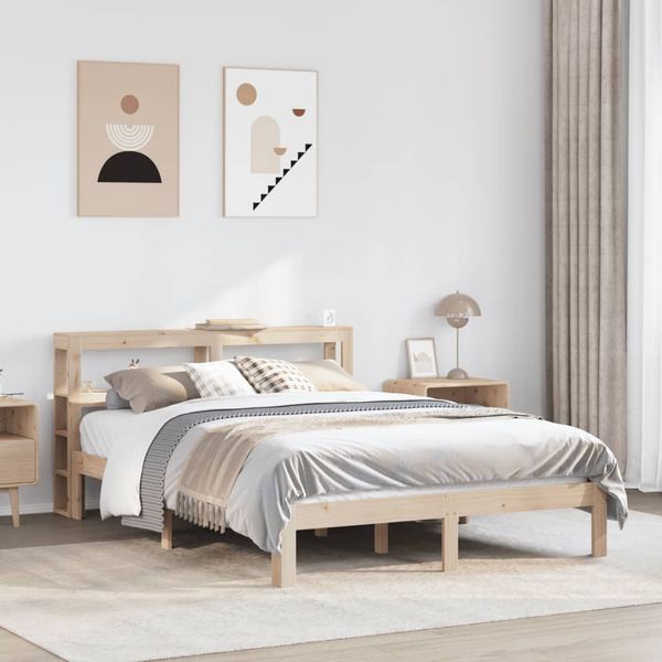 vidaXL Bettgestell mit Kopfteil ohne Matratze 160x200 cm 3306051