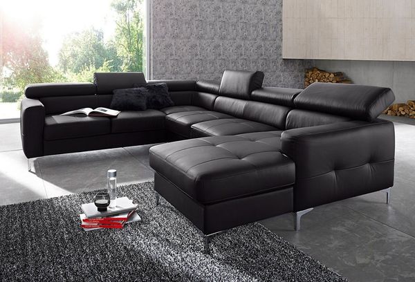 COTTA Wohnlandschaft Sammy U-Form, mit Kopfteilverstellung, optional mit Bettfunktion und Bettkasten