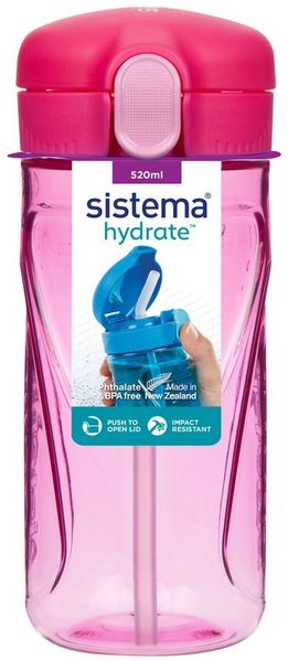 sistema Trinkflasche Sistema 520ml Tritan Quick Flip Bottle - Pink