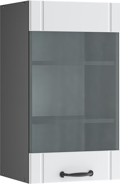 Küchenglasschrank Fame-Line Weiß Landhaus 40 cm Vicco
