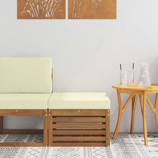 vidaXL Outdoor-Fußhocker Massivholz Akazie Natur 900485