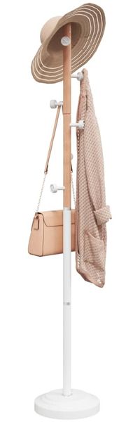 vidaXL Garderobenständer Weiß 177 cm Pulverbeschichtetes Eisen 377086