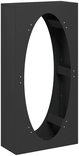 vidaXL Brennholzregal Schwarz 50x23x100 cm Kaltgewalzter Stahl 864181