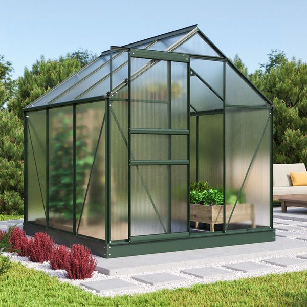 Vitavia Aktionsangebot (inkl. 60 Euro Zubehör): Gewächshaus "Comet 3800", smaragd, 3,8 m²,4 mm HKP